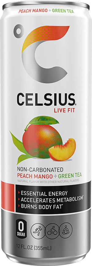 CELSIUS Fizz Free Peach Mango Green Tea